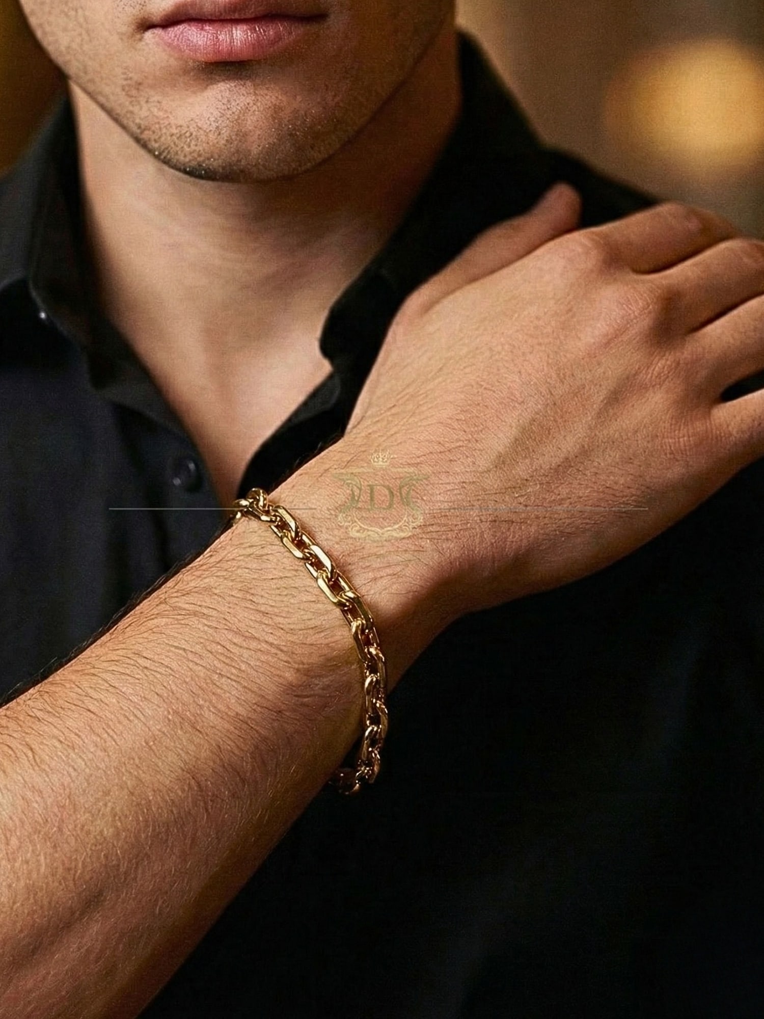 Pulseira Cadeado Maciça 35 Gramas Ouro 18k 750