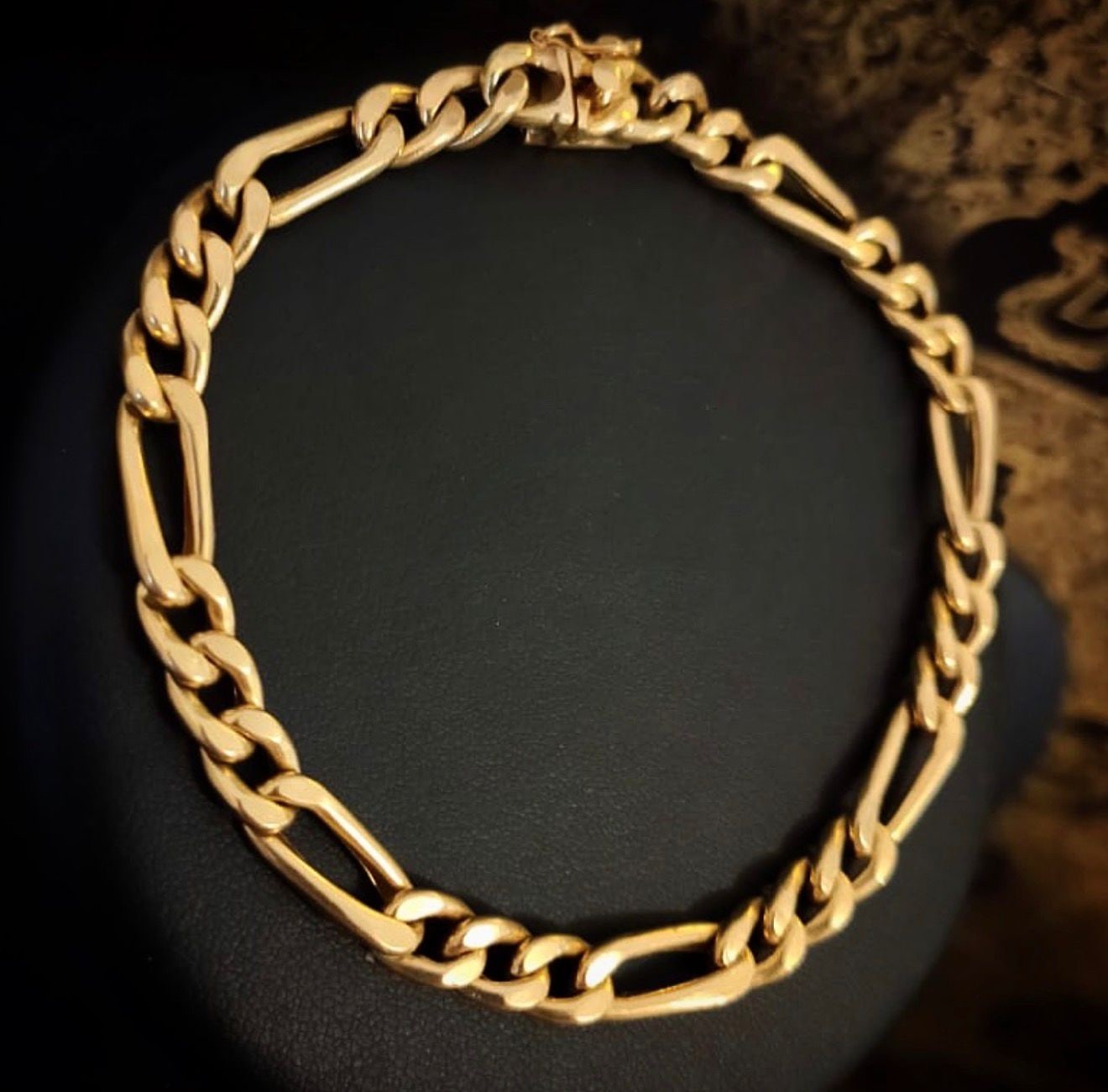 Pulseira Grumet 3×1 Maciça 25 Gramas em Ouro 18k 750