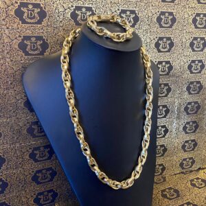Pulseira Elos Trançados 30 Gramas em Ouro 18k 750 - Imagem 3