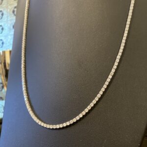 Corrente Riviera 15 CT de Diamantes Ouro Branco 18k - Imagem 1