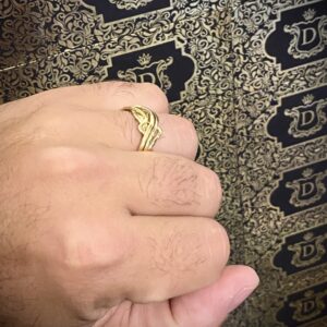 Par de Alianças Trançadas 15 Gramas em Ouro 18k 750 - Imagem 8