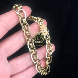 Pulseira Elo Imperador 15 Gramas em Ouro 18k 750 - Imagem 3