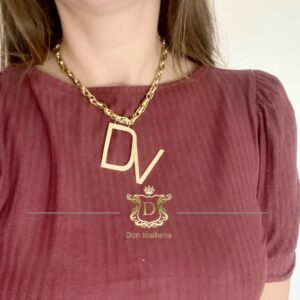 Pingente Personalizado Letras 8 gramas em Ouro 18k 750 - Imagem 3