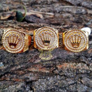 Anel Coroa Rolex com 0,7 CT de Diamantes em Ouro 18k 750 - Imagem 2