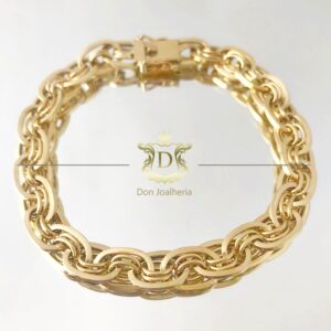 Pulseira Elo Imperador 15 Gramas em Ouro 18k 750 - Imagem 2