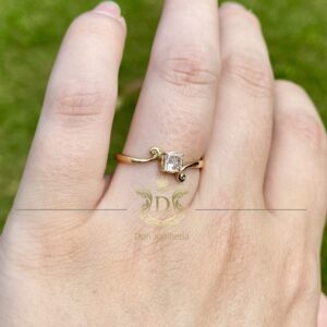 Anel Solitário 0,42 ct de Diamante em Ouro 18k 750 - Imagem 2