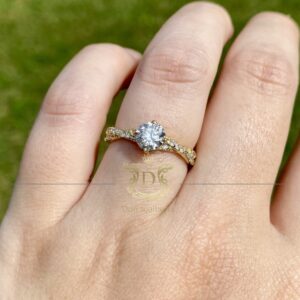 Anel Solitário 1,08 ct de Diamantes em Ouro 18k 750 - Imagem 1