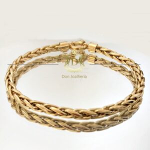 Pulseira Malha Palmeira 10 Gramas em Ouro 18k 750 - Imagem 1