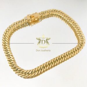 Pulseira Grumet Duplo 10 Gramas em Ouro 18k 750 - Imagem 6