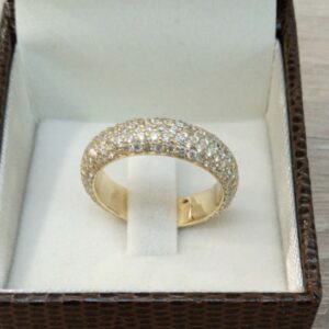 Anel Pavê de Diamantes 2 CT em Ouro 18k 750