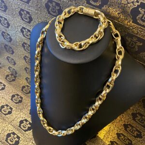 Pulseira Elos Trançados 30 Gramas em Ouro 18k 750 - Imagem 2