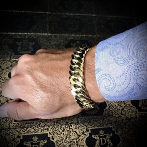 Pulseira Grumet Duplo 40 gramas em Ouro 18k 750 - Imagem 7