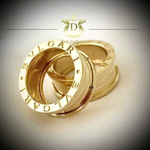 Par de Alianças Estilo Bvlgari 25 gramas em Ouro 18k 750 - Imagem 1