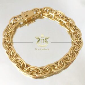 Pulseira Elo Imperador 15 Gramas em Ouro 18k 750 - Imagem 6