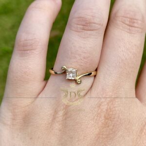 Anel Solitário 0,42 ct de Diamante em Ouro 18k 750 - Imagem 1