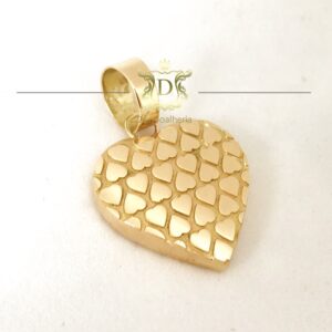 Pingente Coração 15 Gramas em Ouro 18k 750 - Imagem 7