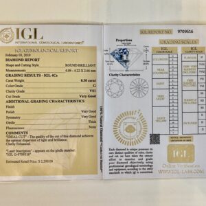 Anel Solitário 0,52 ct de Diamantes em Ouro 18k 750 - Imagem 8