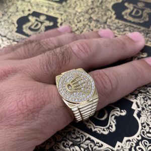 Anel Coroa Rolex com 0,7 CT de Diamantes em Ouro 18k 750 - Imagem 5