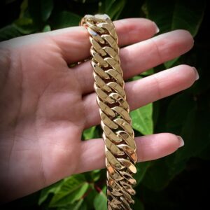 Pulseira Grumet Duplo 40 gramas em Ouro 18k 750 - Imagem 3
