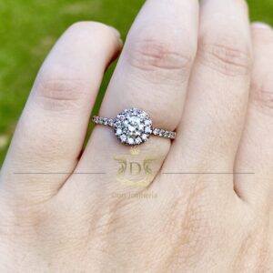 Anel Solitário 0,52 ct de Diamantes em Ouro 18k 750 - Imagem 2