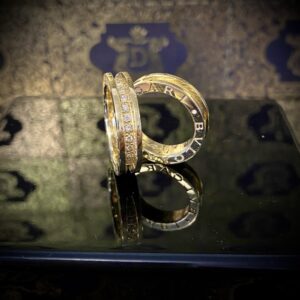 Par de Alianças Bvlgari 80 Diamantes em Ouro 18k 750 - Imagem 1