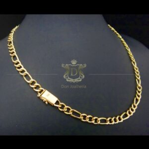 Corrente Grumet 3x1 Maciça 35 Gramas em Ouro 18k 750 - Imagem 5