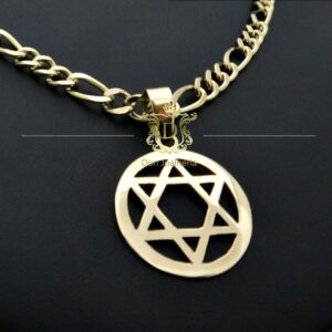 Pingente Estrela de Davi 5 gramas em Ouro 18k 750 - Imagem 1