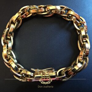 Pulseira Elos Trançados 30 Gramas em Ouro 18k 750 - Imagem 1