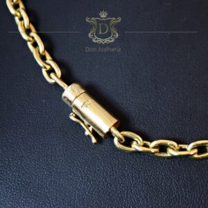 Corrente Cadeado 70 Gramas Maciça Ouro 18k 750 - Imagem 2