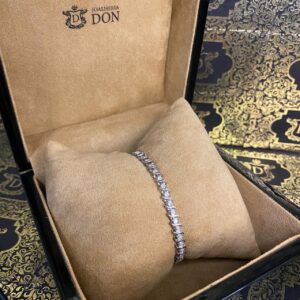 Pulseira Riviera 1,7 CT Ouro Branco 18k 750 - Imagem 5