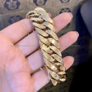 Pulseira Grumet Duplo 70 Gramas com 85 Diamantes Ouro 18k 750 - Imagem 5