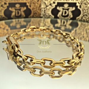 Pulseira Cadeado 10 Gramas em Ouro 18k 750