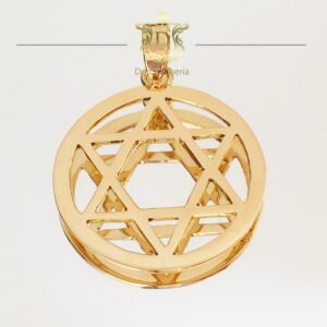 Pingente Estrela de Davi 5 gramas em Ouro 18k 750 - Imagem 4