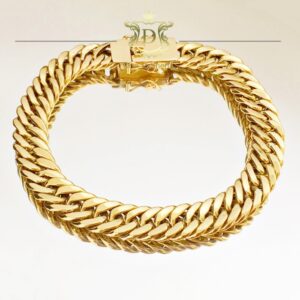 Pulseira Grumet Duplo 20 Gramas em Ouro 18k 750