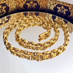 Corrente Elos Trançados 45 Gramas em Ouro 18k 750 - Imagem 2