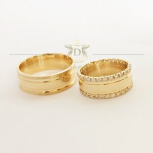 Par de Alianças 20 Gramas 70 Brilhantes Ouro 18k 750 - Imagem 4