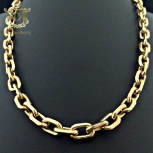 Corrente Cadeado 150 Gramas Maciça Ouro 18k 750 - Imagem 2