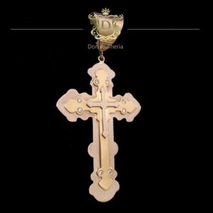 Pingente Crucifixo Two Tones 20 Gramas Ouro Branco e Amarelo 18k 750 - Imagem 1