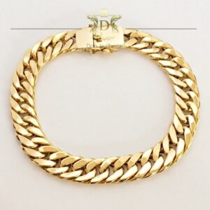 Pulseira Grumet Duplo 25 Gramas em Ouro 18k 750