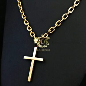 Pingente Crucifixo Sobreposto 7 Gramas Ouro 18k 750 - Imagem 1