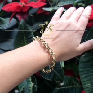 Pulseira Elo Português 8 Gramas em Ouro 18k 750 - Imagem 2
