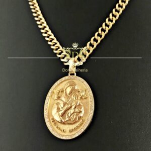 Pingente Placa Nossa Senhora 20 gramas e 1 Ct de Diamantes - Imagem 5