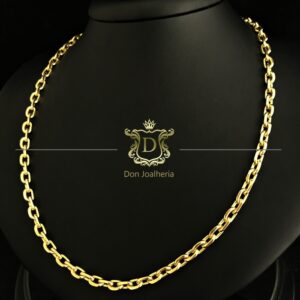 Corrente Cadeado 100 Gramas Maciça Ouro 18k 750 - Imagem 1