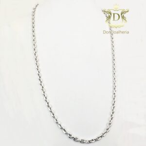 Corrente Cadeado 25 Gramas Ouro Branco 18k 750 - Imagem 3