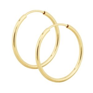 Brinco Argola 2 mm Ouro 18k 750 - Imagem 1