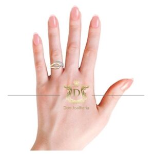 Anel Dois Tons 29 Diamantes em Ouro 18k 750 - Imagem 2