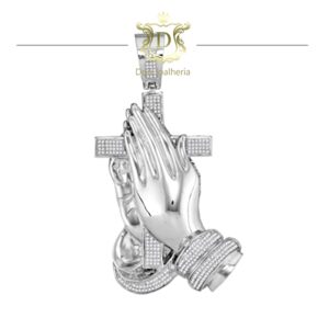 Pingente Gratidão Com 1,9 ct de Diamantes em Ouro 18k 750 - Imagem 1