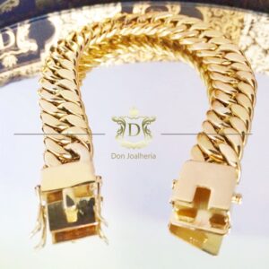 Pulseira Grumet Duplo 30 Gramas em Ouro 18k 750 - Imagem 3