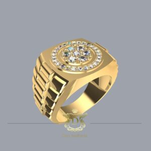 Anel Pavê de Diamantes 0,46 CT em Ouro 18k 750 - Imagem 2