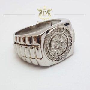 Anel Pavê de Diamantes 0,46 CT em Ouro 18k 750 - Imagem 1
